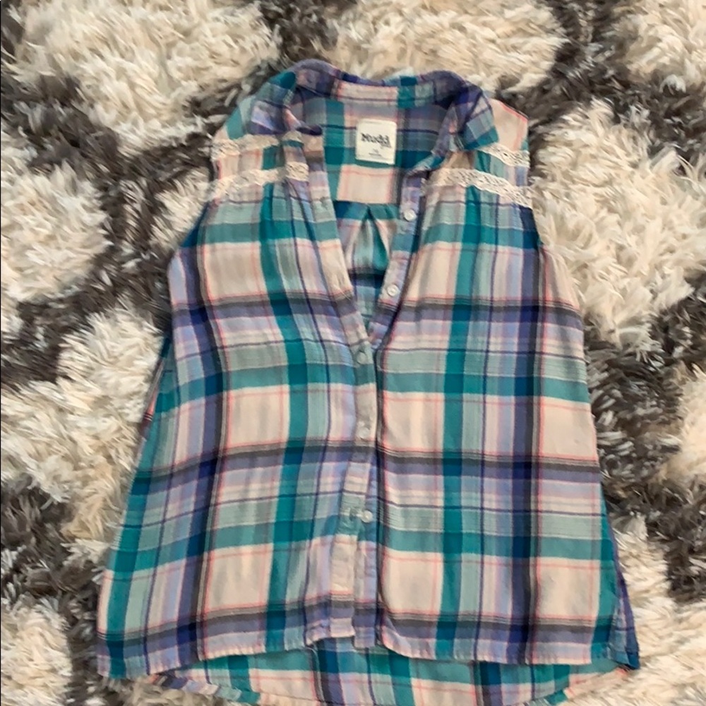 Girls flannel tank
